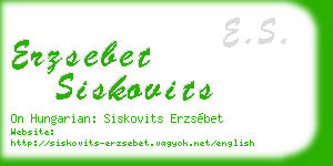 erzsebet siskovits business card